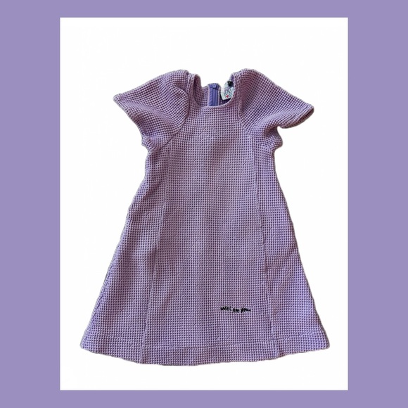 Beau Loves Designer Balloon Sleeve Waffle dress-Lavender - Picture 1 of 3